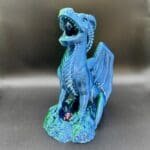 IMG_2647 Cute Dragon Dice Tower, Kawaii D&D Accessory, 3D Printed TTRPG Gift, Chibi Monster Dice Roller, Whimsical Gamer Decor