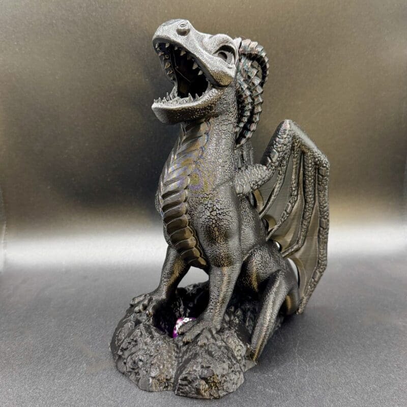 Cute Dragon Dice Tower, Kawaii D&D Accessory, 3D Printed TTRPG Gift, Chibi Monster Dice Roller, Whimsical Gamer Decor