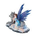 b1239d5-1.jpg A stunning winter fairy figurine — hand-painted resin wolf ornament with winged fairy companion. 34cm. Perfect fantasy gift for collectors.