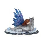 b1239d5-3.jpg A stunning winter fairy figurine — hand-painted resin wolf ornament with winged fairy companion. 34cm. Perfect fantasy gift for collectors.