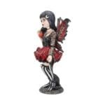 Hazel — a gothic fairy figurine with black cat,pentagram & forbidden apple. Hand-painted resin,16cm. The perfect dark fantasy gift for collectors.