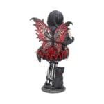 Hazel — a gothic fairy figurine with black cat,pentagram & forbidden apple. Hand-painted resin,16cm. The perfect dark fantasy gift for collectors.
