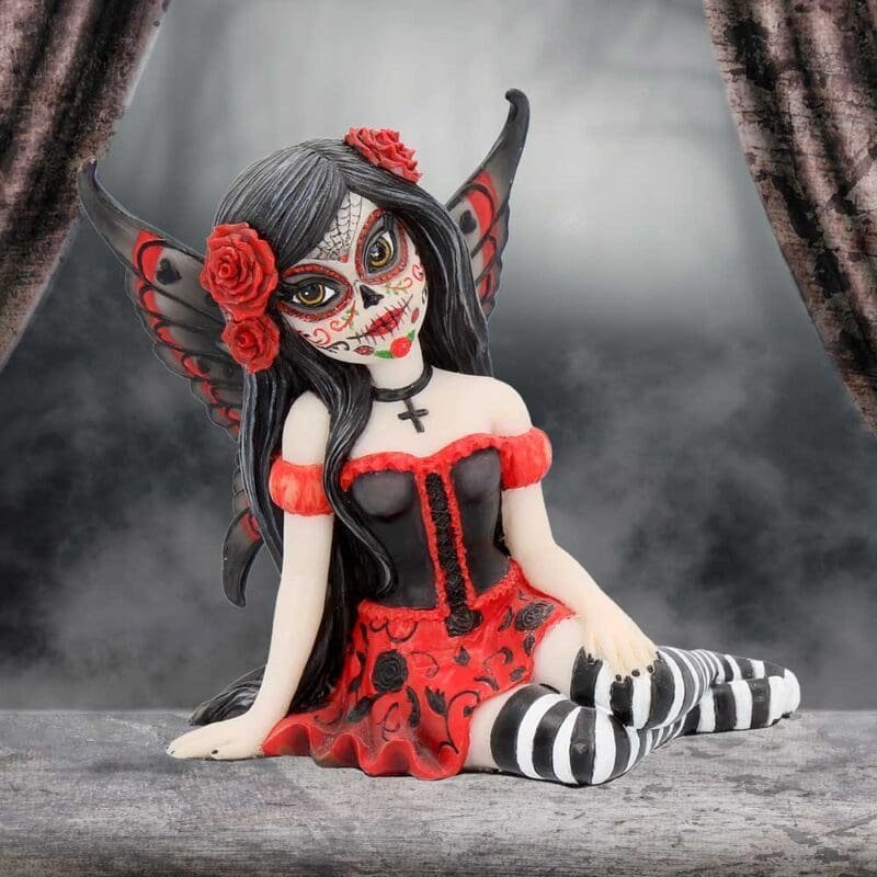 sugar skull fairy figurine