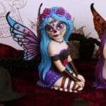 sugar skull fairy figurine