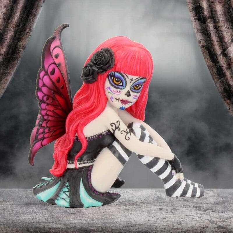 sugar skull fairy figurine