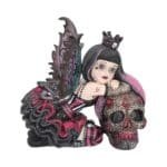 gothic fairy figurine,gothic fairy ornaments,skull figurine,sugar skull ornament,little shadows figurine,dark fairy figurine,gothic fantasy figurine,goth fairy figurines,skull ornament,alternative gothic gift