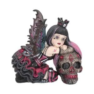 Lolita Little Shadows Gothic Fairy & Skull Figurine 12cm