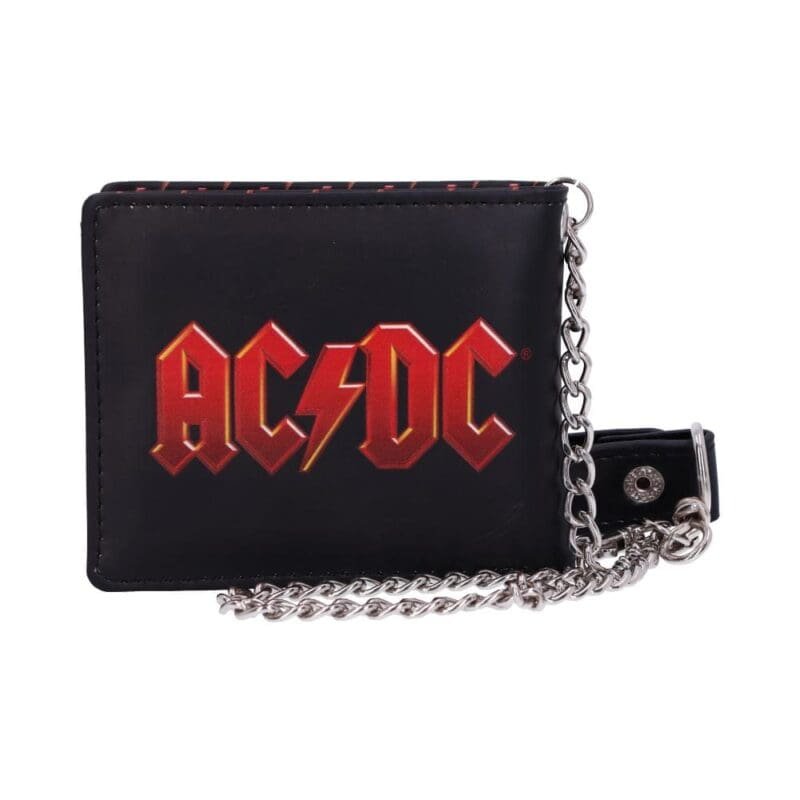 AC/DC wallet,AC/DC leather wallet,AC/DC chain wallet,officially licensed AC/DC gift,rock band wallet UK,music fan wallet,AC/DC merchandise UK,band wallet gift