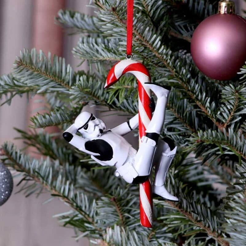 Original Stormtrooper Christmas Decoration,Star Wars Hanging Ornament,Festive Candy Cane