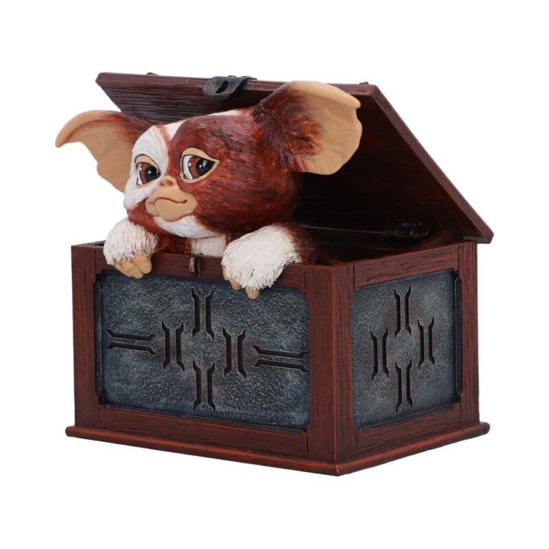 Gremlins Gizmo Figure,Nemesis Now Gremlins,Gremlins Collectible,Gizmo in Box Statue,Official Gremlins Merchandise