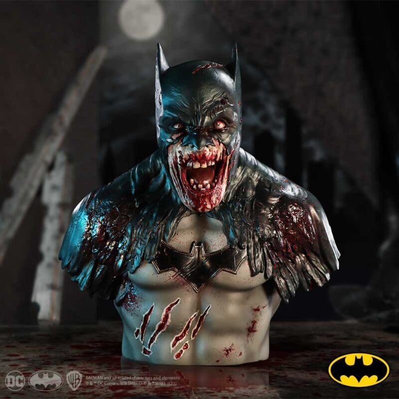 Batman DCeased Bust,DC Comics Collectible,Zombie Batman Statue,Horror Comic Memorabilia,Nemesis Now DC