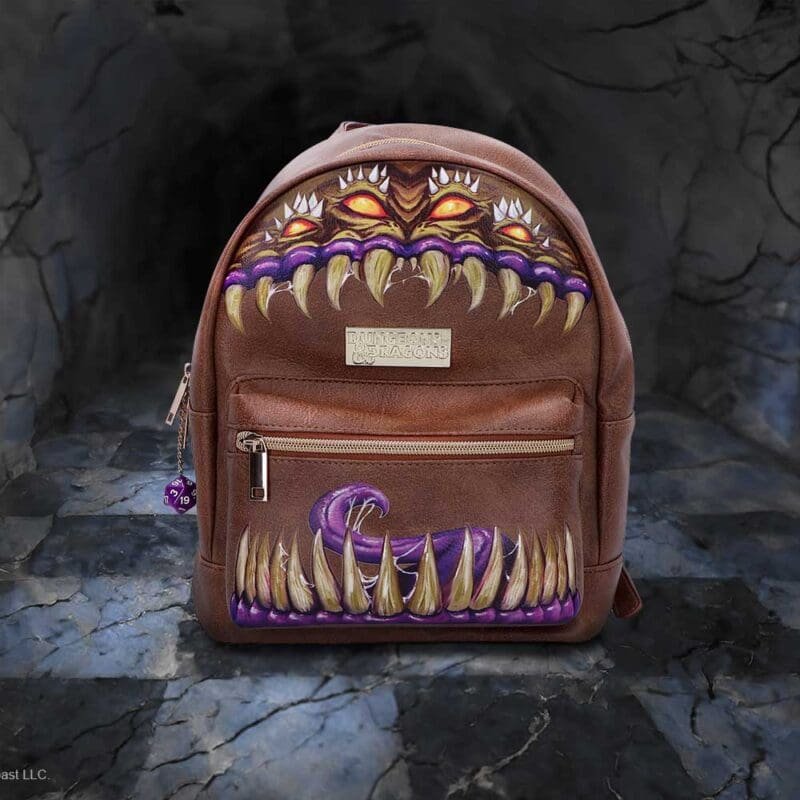 Official D&D Mimic Backpack,RPG Gamer Rucksack,Dungeon Master Gear,Fantasy Monster Bag,Tabletop Gaming Accessory