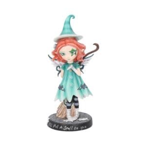 I'll Put A Spell On You Fairy Witch Figurine with Broomstick 19.5cm