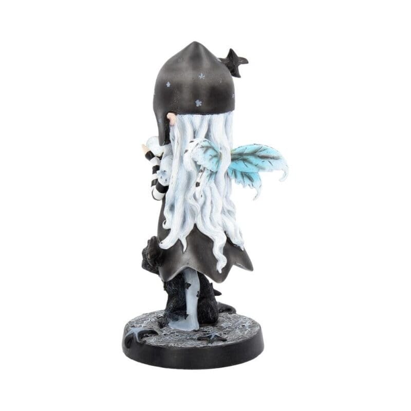 gothic fairy figurine,witch figurine,gothic witch figurine,black cat ornament,wiccan gift,witch ornament,crystal ball figurine,gothic gift,resin witch figurines,fairy witch figurine