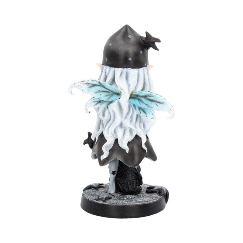 gothic fairy figurine,witch figurine,gothic witch figurine,black cat ornament,wiccan gift,witch ornament,crystal ball figurine,gothic gift,resin witch figurines,fairy witch figurine