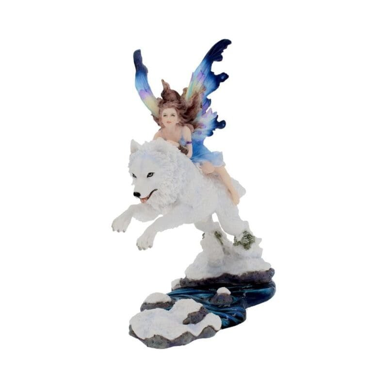 fairy and wolf figurine
