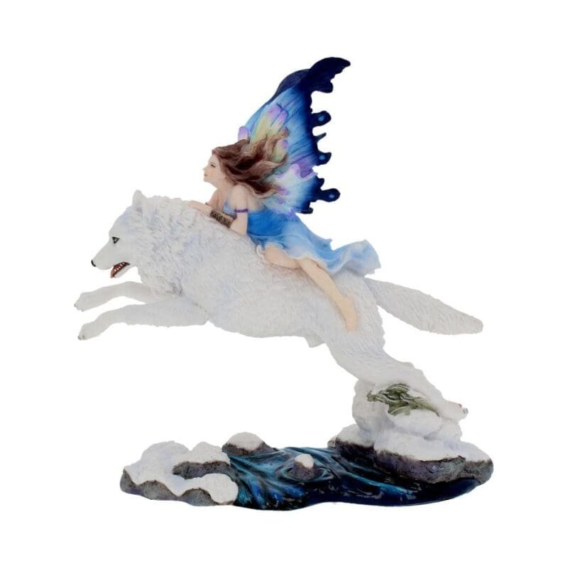 fairy and wolf figurine