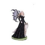 fairy and wolf figurine