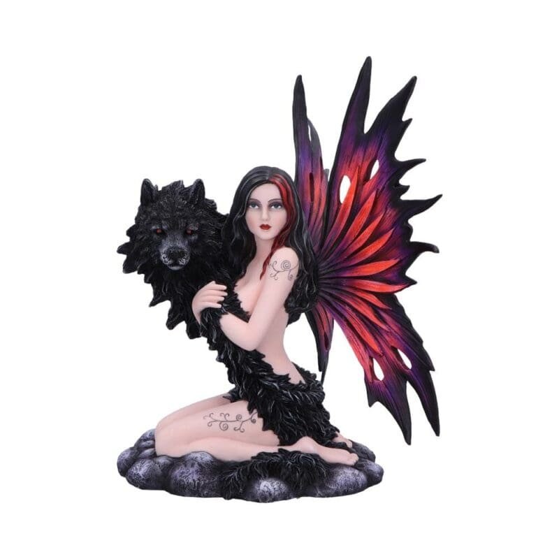 fairy and wolf figurine
