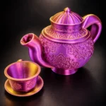 teapot dice tower Ornate teapot and teacup set