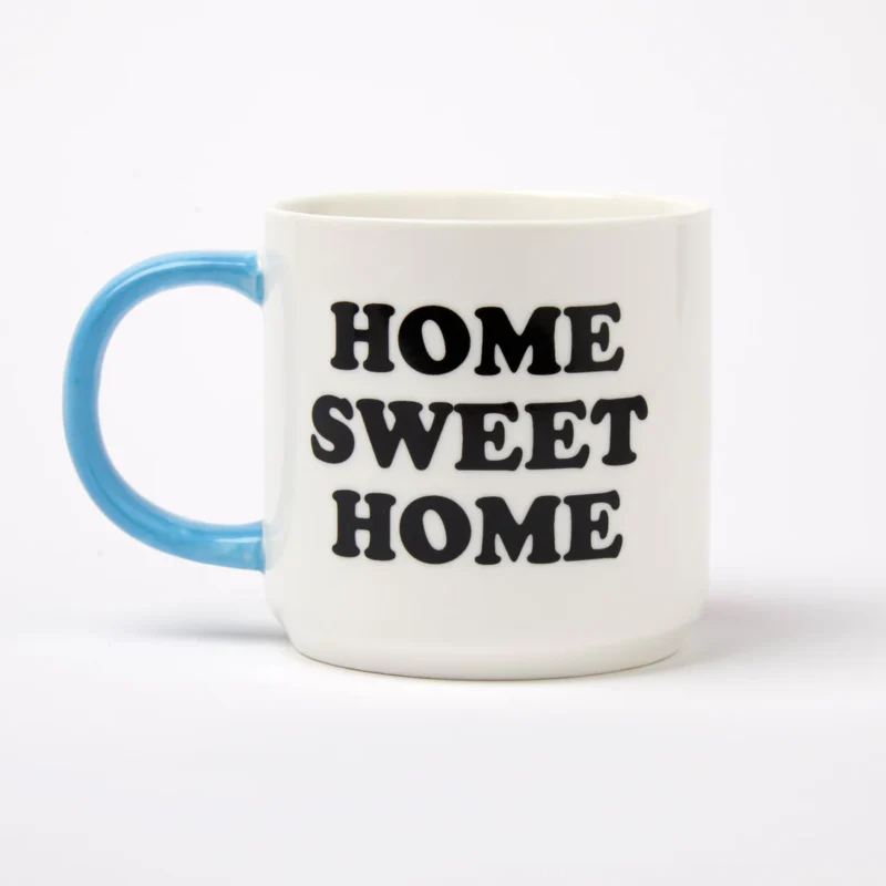 Snoopy Mug, Official Peanuts Merchandise, Home Sweet Home Coffee Cup, Nostalgic Character Gift, Vegan China Woodstock Mug