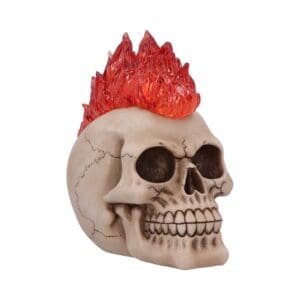 Flaming Skull Figurine