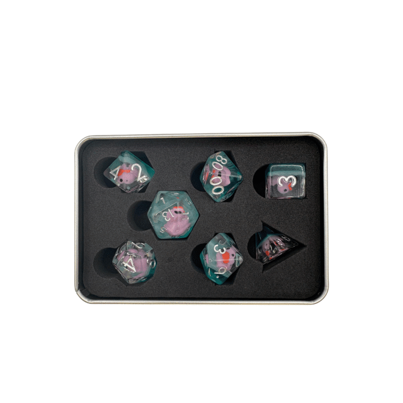 Duck Dice Set, Dice with Ducks Inside, Cute DnD Dice, Novelty RPG Gift, Animal Themed Dice