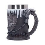 b3702j7-1.jpg Official Game of Thrones Mug,House Stark Collectible,Winter is Coming Gift,Direwolf Fantasy Drinkware,Westeros Barware Decor