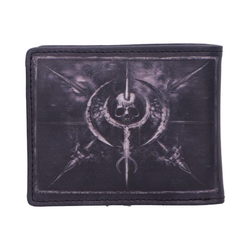 Gothic Wallet,Skull and Raven Purse,Alternative Fashion Accessory,Occult Embossed Wallet,Dark Fantasy Art Gift