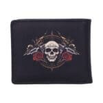 b7137c25-2.jpg Tattoo Wallet,Rockabilly Skull Purse,Vintage Tattoo Flash Art,Alternative Biker Accessory,Old School Rose and Wings