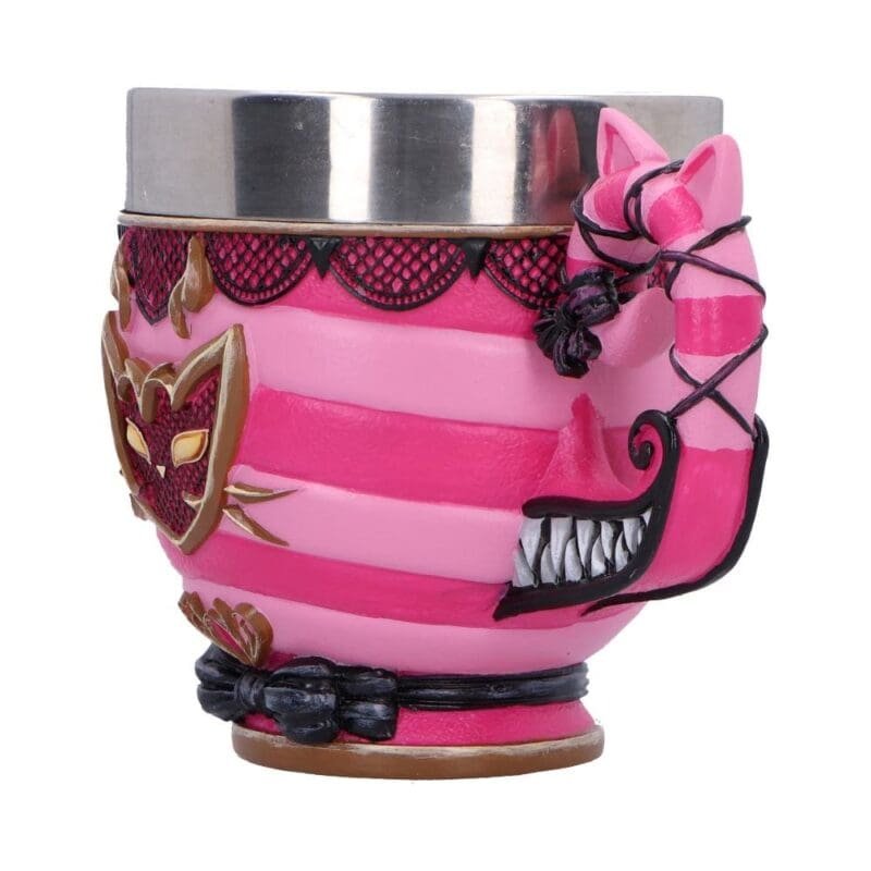 Cheshire Cat Mug,Alice in Wonderland Gift,Nemesis Now Pinkys Up,Collectible Character Teacup,Sculpted Tail Handle Cup
