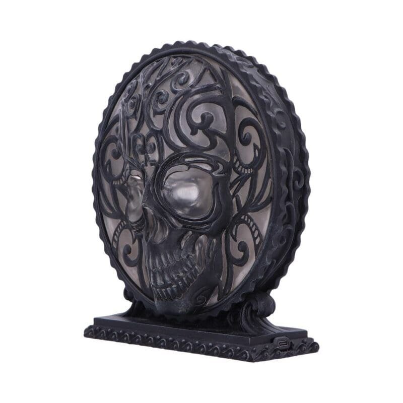 Gothic Skull Lamp,Macabre Table Lamp,Alternative Bedside Lighting,Dark Fantasy Home Decor,Deaths Embrace Ornament