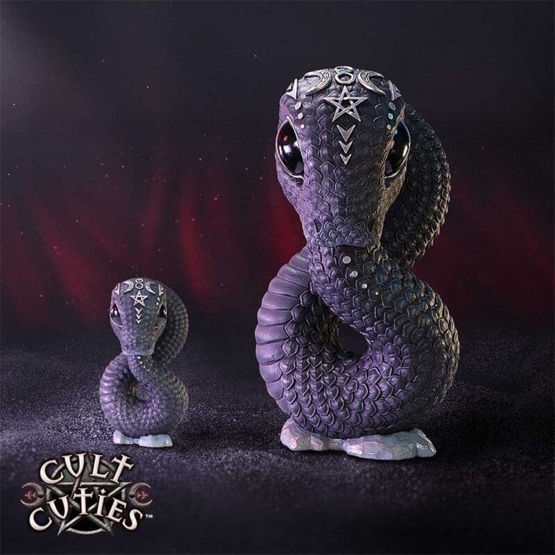 Gothic Serpent Figurine,Nemesis Now Cult Cuties,Wiccan Altar Statue,Ouroboros Occult Ornament,Mythological Creature Decor