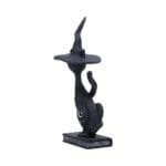 Enchant Spell Cat,Gothic Halloween Decoration,Witchcraft Familiar Statue,Witchy Black Cat Figurine,Mystical Cat Lover Gift