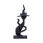 Enchant Spell Cat,Gothic Halloween Decoration,Witchcraft Familiar Statue,Witchy Black Cat Figurine,Mystical Cat Lover Gift