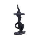 Enchant Spell Cat,Gothic Halloween Decoration,Witchcraft Familiar Statue,Witchy Black Cat Figurine,Mystical Cat Lover Gift