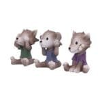 Three Wise Werewolves figurines,Nemesis Now collectible,Hear no evil see no evil speak no evil statue,Werewolf collectible set,Gothic or fantasy werewolf decor
