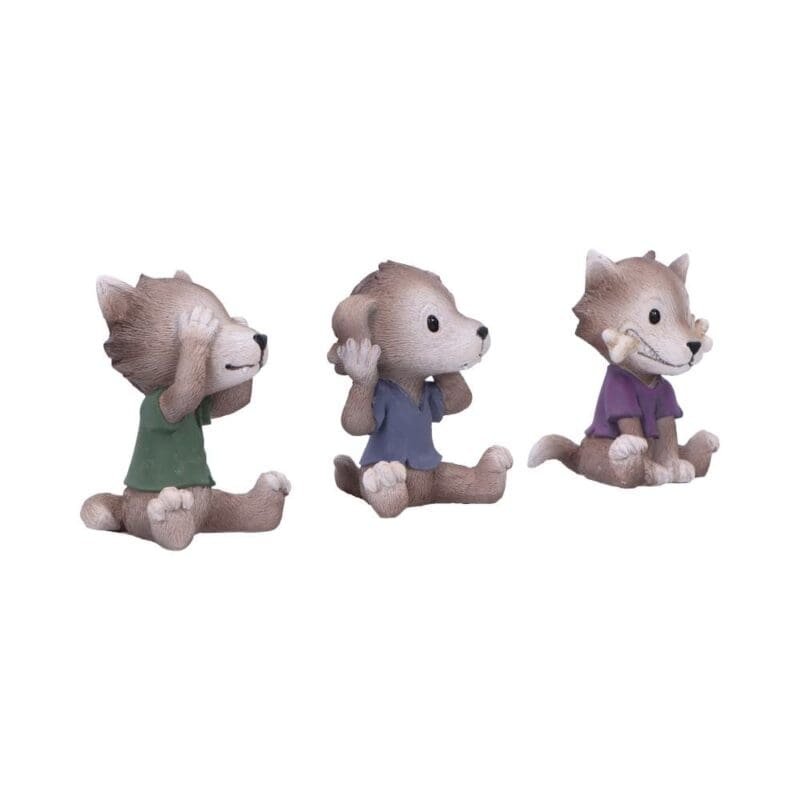 Three Wise Werewolves figurines,Nemesis Now collectible,Hear no evil see no evil speak no evil statue,Werewolf collectible set,Gothic or fantasy werewolf decor