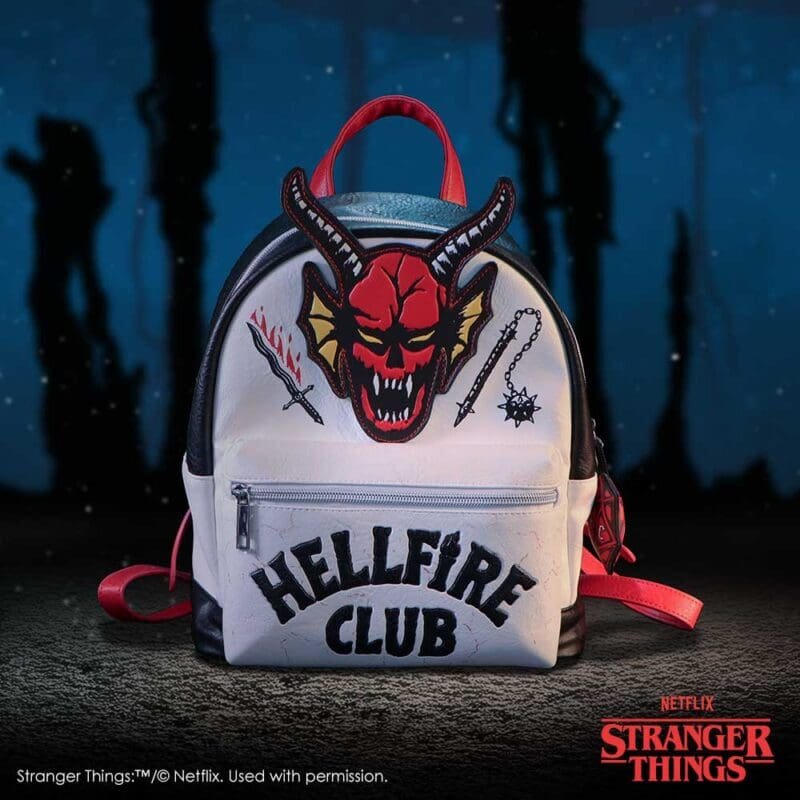 Stranger Things Hellfire Club Backpack,Official Stranger Things Merch,Hellfire Club School Bag,Eddie Munson Cosplay,Hawkins High Rucksack