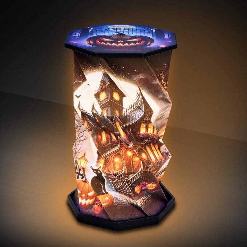 Halloween Lamp,Rechargeable Pumpkin Light,Spooky Gothic Decor,Portable Halloween Decoration,Dimmable LED Night Light
