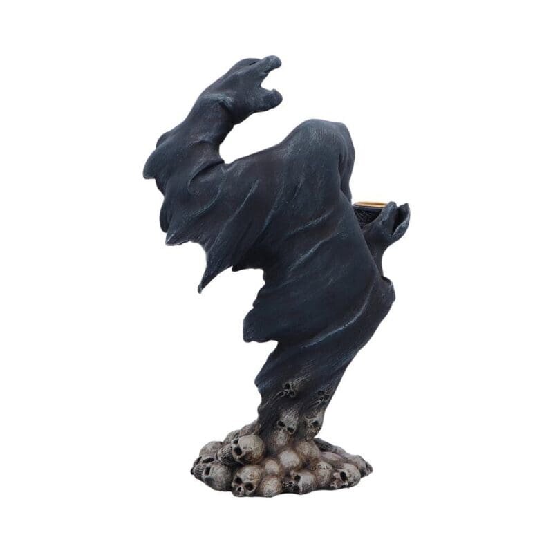 Gothic Skull Candle Holder,Grim Reaper Decor,Nemesis Now Collectibles,Macabre Home Accents,Resin Skeleton Figurine