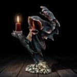 d7309c25-7.jpg Gothic Skull Candle Holder,Grim Reaper Decor,Nemesis Now Collectibles,Macabre Home Accents,Resin Skeleton Figurine