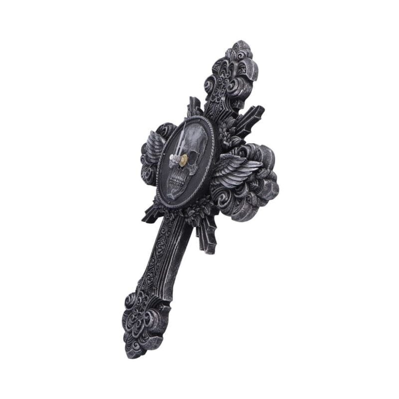 Memento Horas Clock,Gothic wall clock,Nemesis Now timepiece,Skull cross clock,Gothic home decor