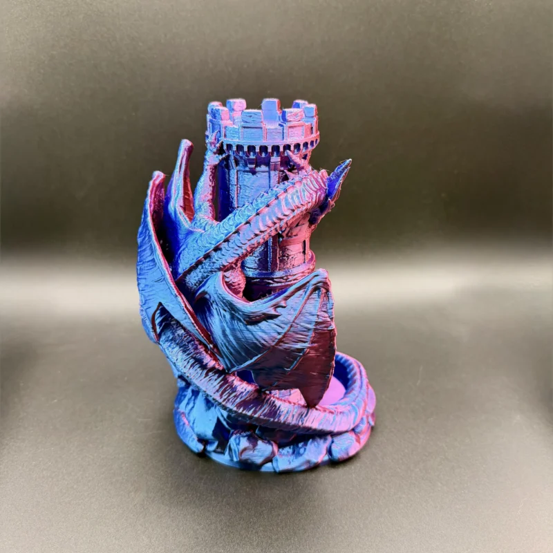 Dragon coiled around tower