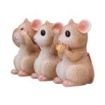 three wise mice figurine