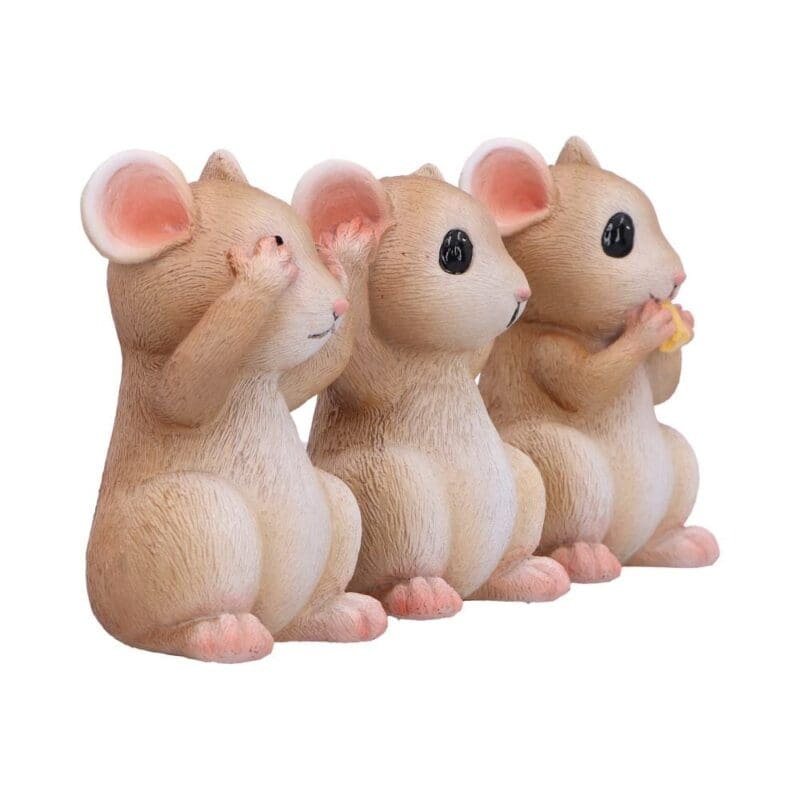 three wise mice figurine
