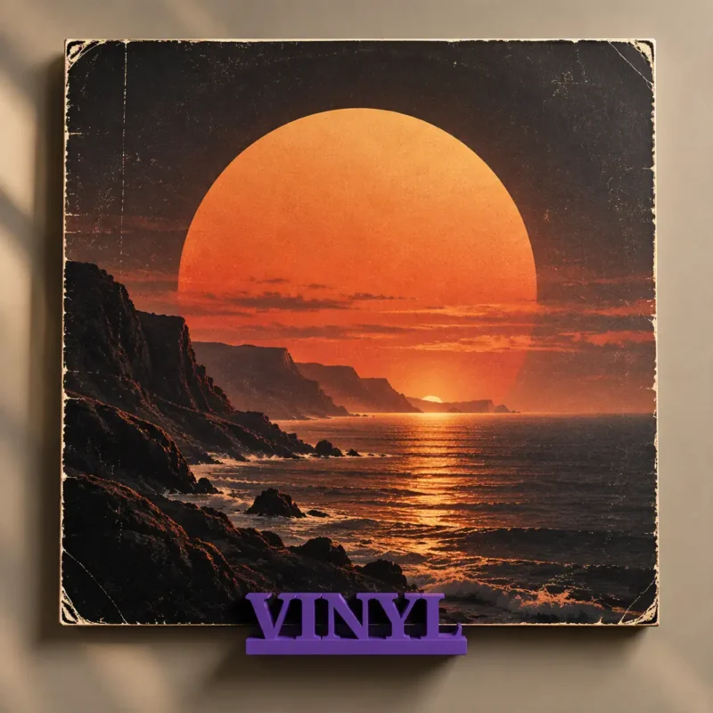 vinyl display shelf