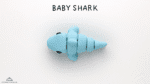 3D Printed Fidget Toy,Articulated Baby Shark,Sensory Toy,Stocking Filler,Keychain Fidget