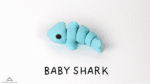 3D Printed Fidget Toy,Articulated Baby Shark,Sensory Toy,Stocking Filler,Keychain Fidget