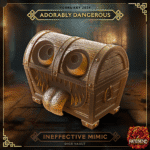 CuteMimic_Render Mimic Dice Box,D&D Dice Storage,TTRPG Gamer Gift,3D Printed Monster Chest,Dice Vault
